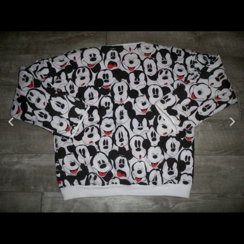 Vtg Mickey Mouse Face Pullover Sweatshirt Large - Picture 4 of 9